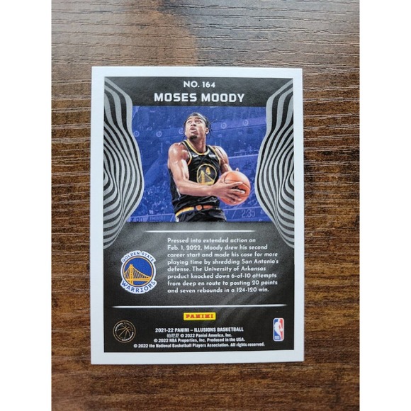 2021-2022 Panini Illusions #164 Moses Moody - Rookie - Orange - Fresh Pull - Picture 2 of 2